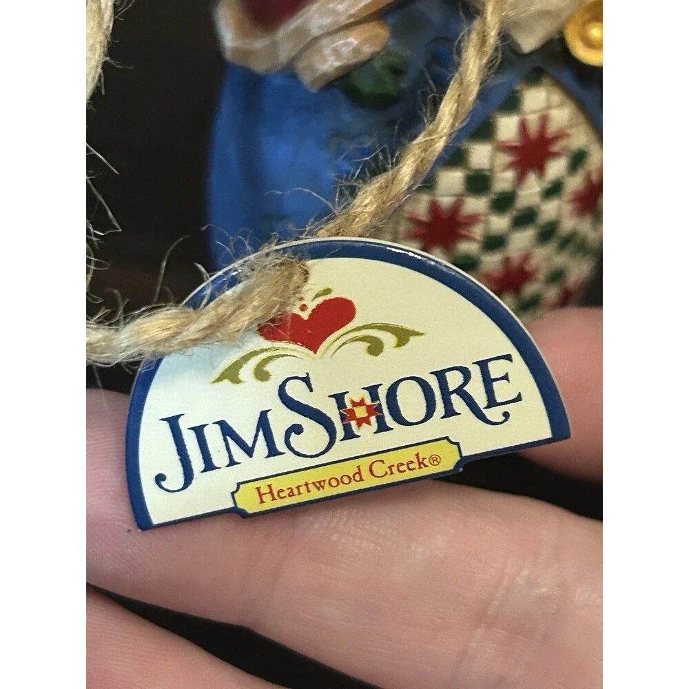 Jim Shore Heartwood Creek Mini Santa Ornament 2002 C107461 Enesco Christmas